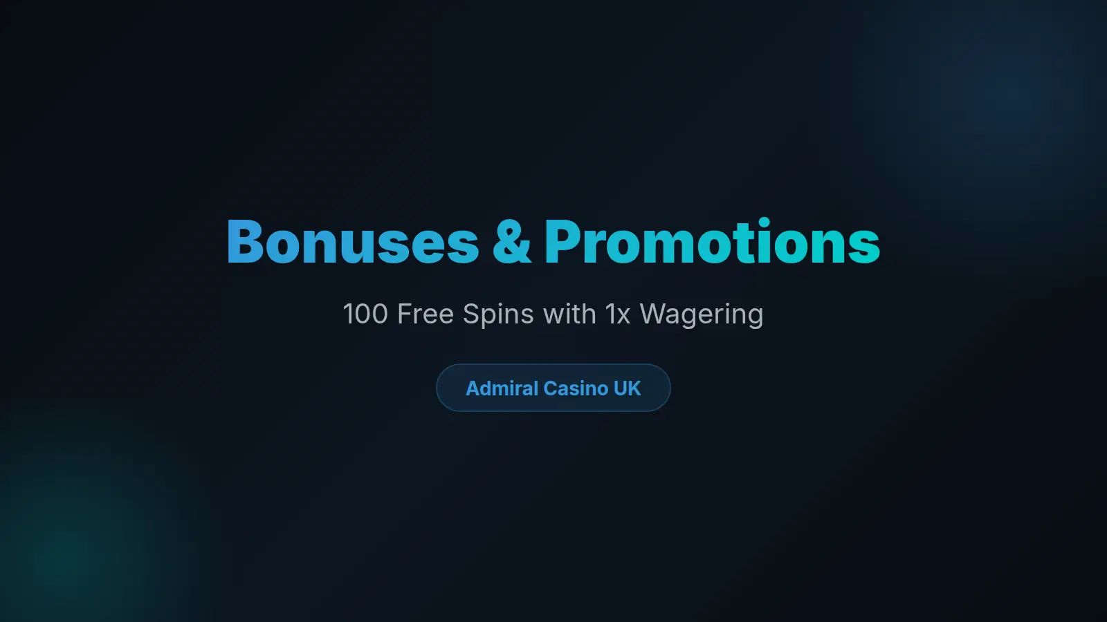 Admiral Casino Bonuses