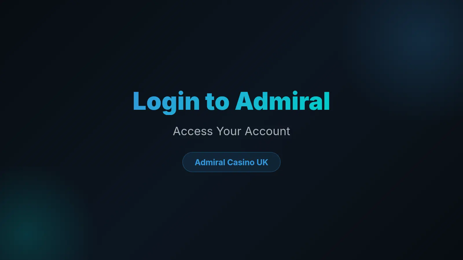 Admiral Casino Login
